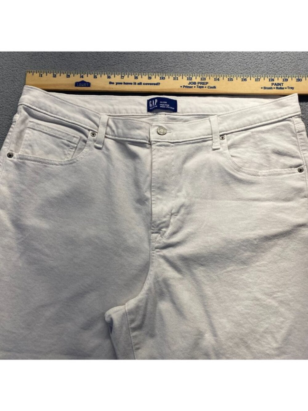 GAP High Rise Wide Leg Jeans Ecru Cream Denim Pants Women Size 20/35R - Picture 4 of 7